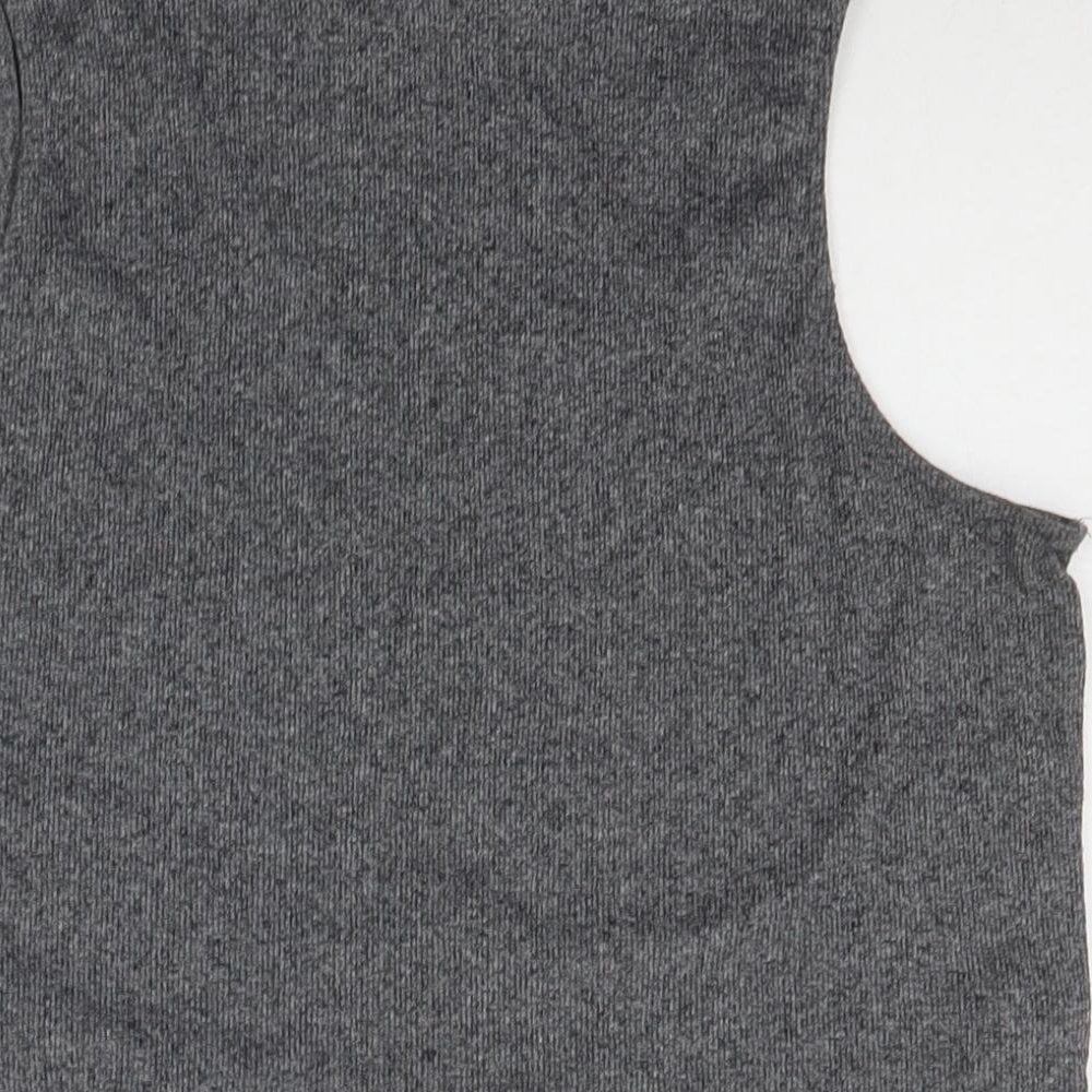 Womens UK Size L Divided Grey Basic T-Shirt