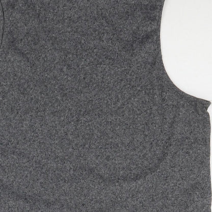 Womens UK Size L Divided Grey Basic T-Shirt