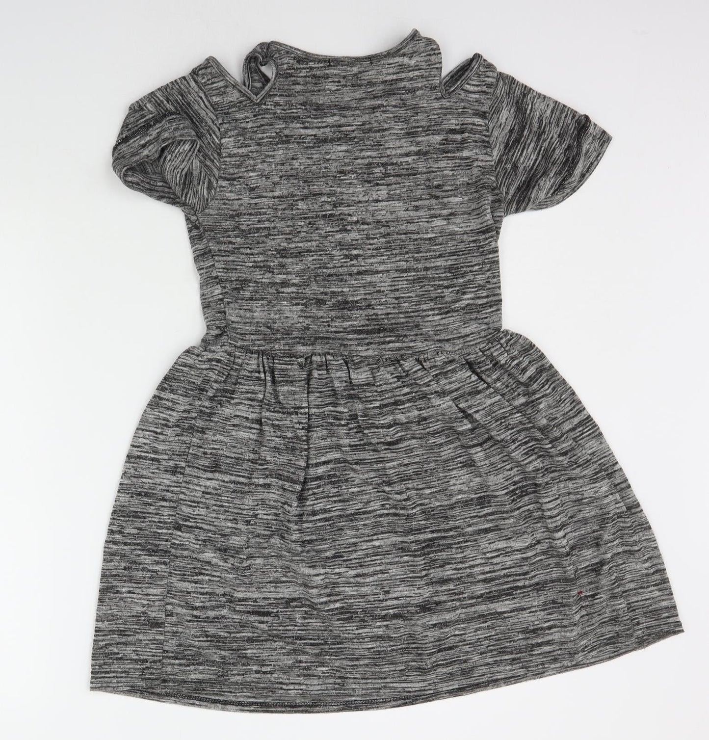 Miss Blush Girls Grey Houndstooth  A-Line  Size M