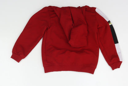 Back view of MACA BOY boys’ blue pullover hoodie, size 4, years