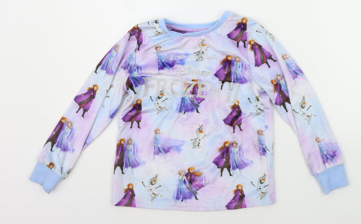 George Girls Blue Geometric  Top Pyjama Top Size 4-5 Years  - Frozen 2