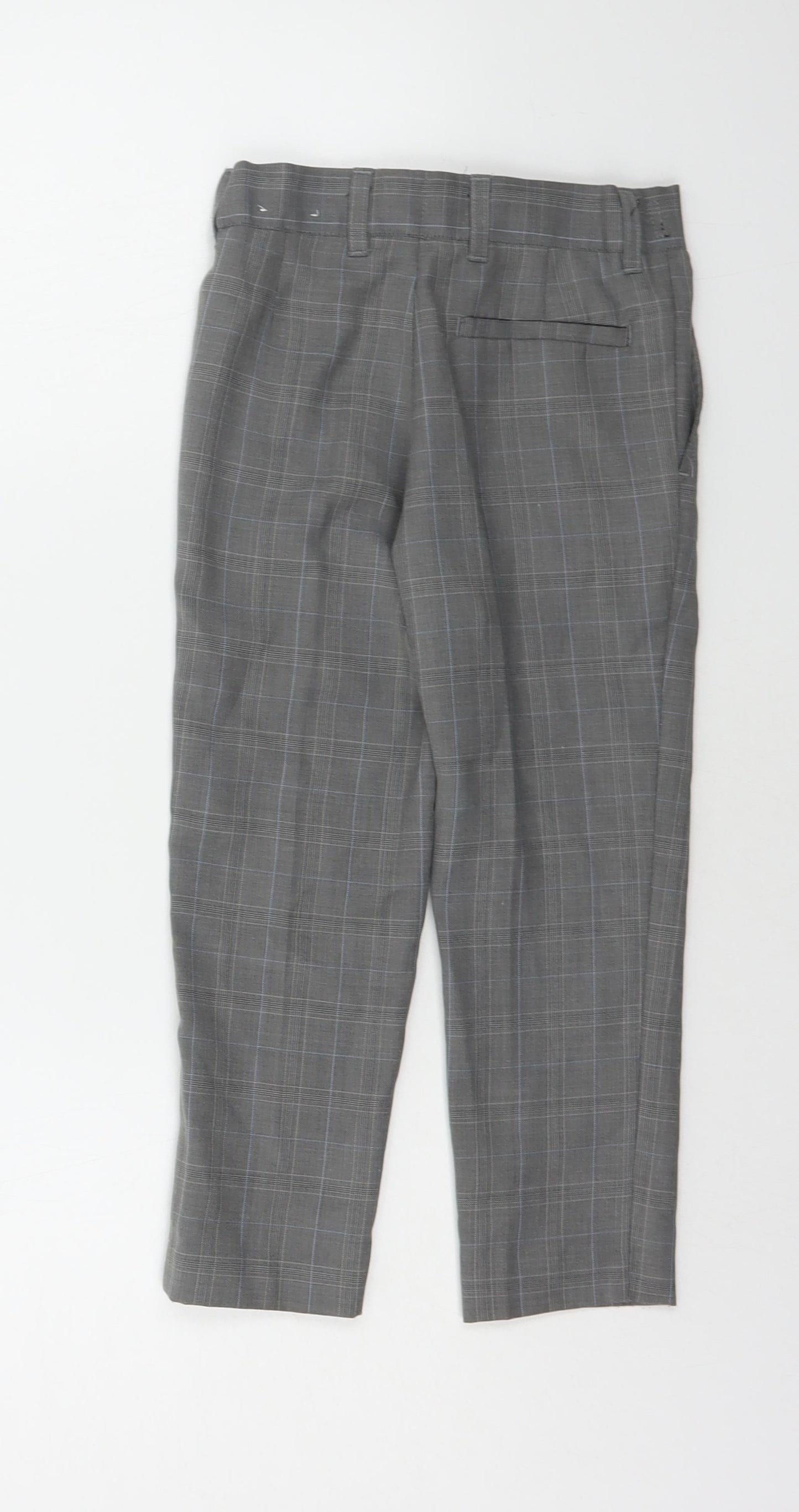 Monsoon Girls Grey Check  Chino Trousers Size 4 Years
