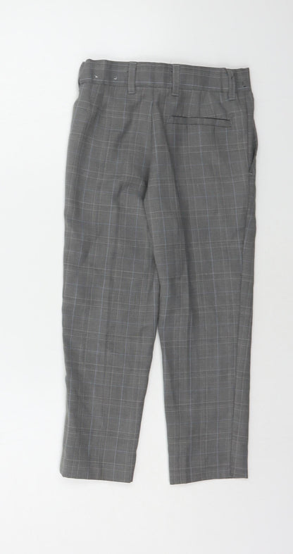 Monsoon Girls Grey Check  Chino Trousers Size 4 Years