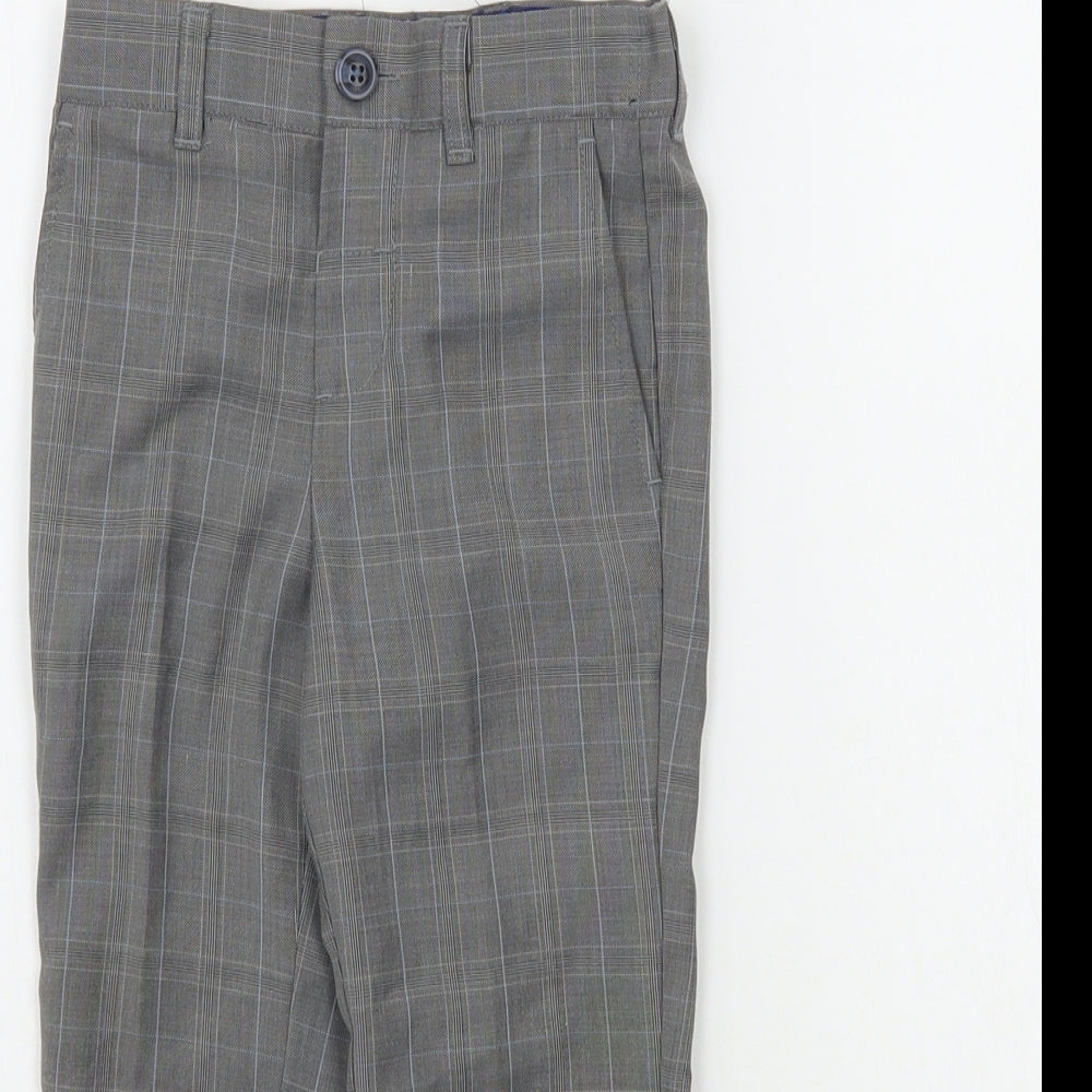 Monsoon Girls Grey Check  Chino Trousers Size 4 Years