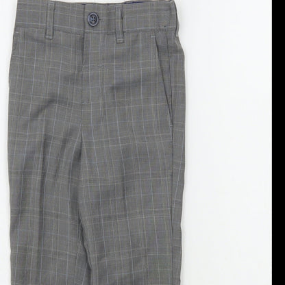 Monsoon Girls Grey Check  Chino Trousers Size 4 Years