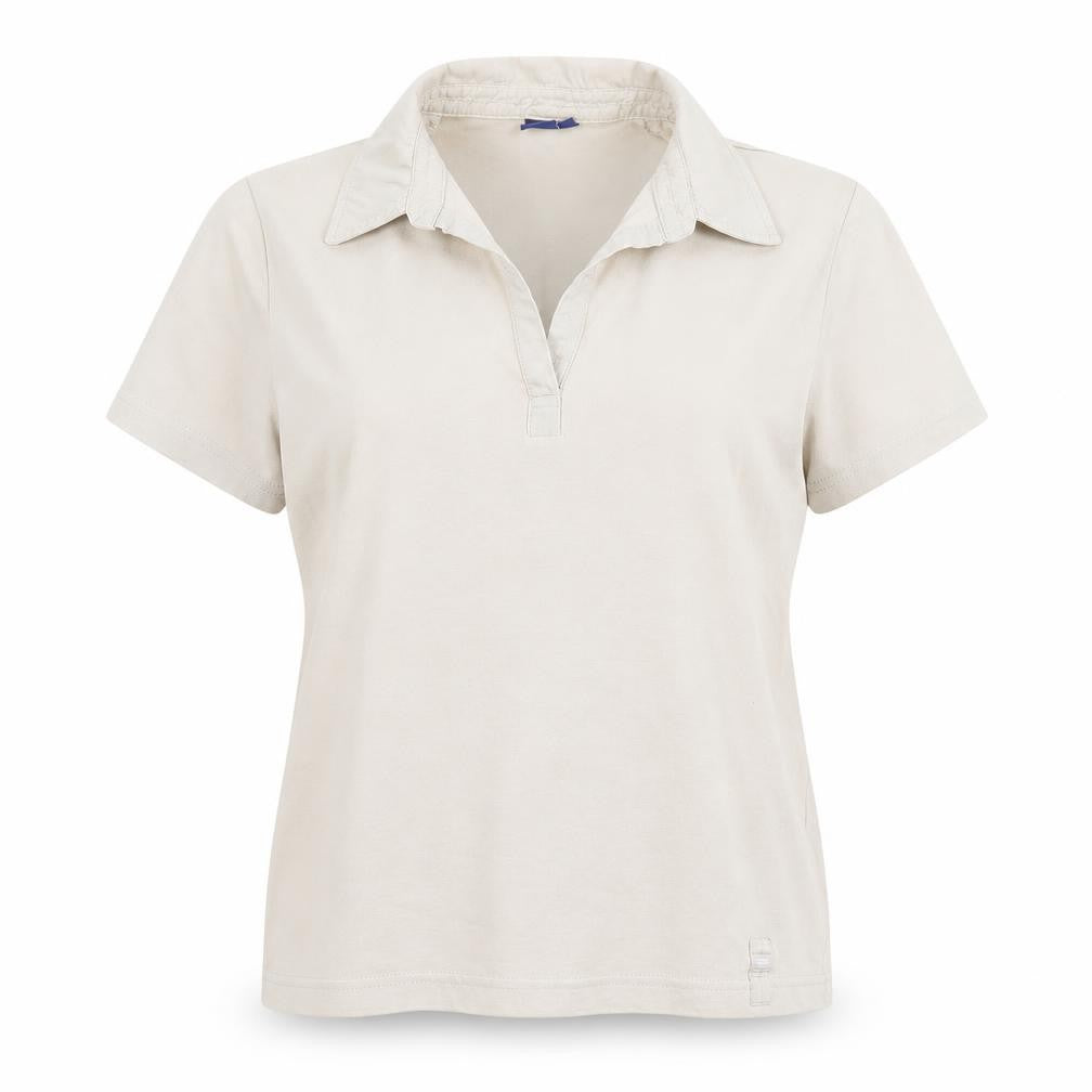 Womens UK Size L Cecil Beige Basic Polo