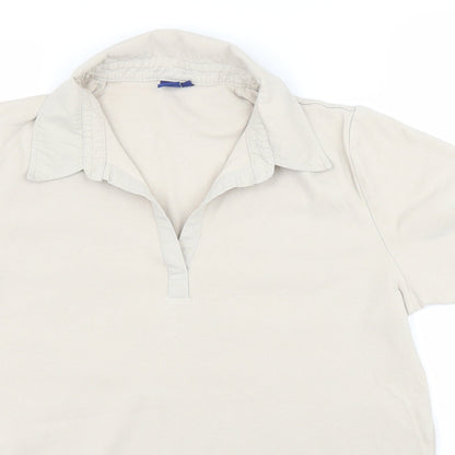 Womens UK Size L Cecil Beige Basic Polo