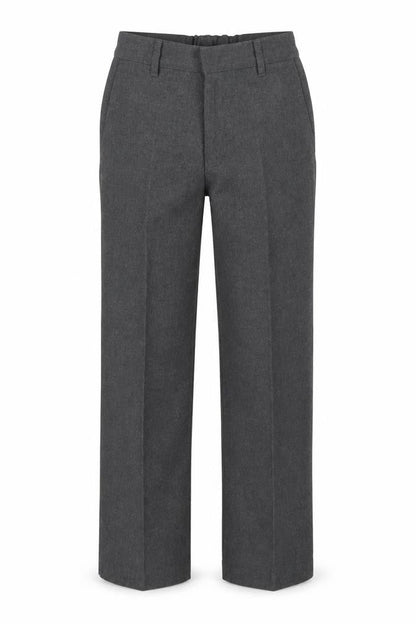Front view of Marks & Spencer boys’ grey carpenter trousers, size 10, years