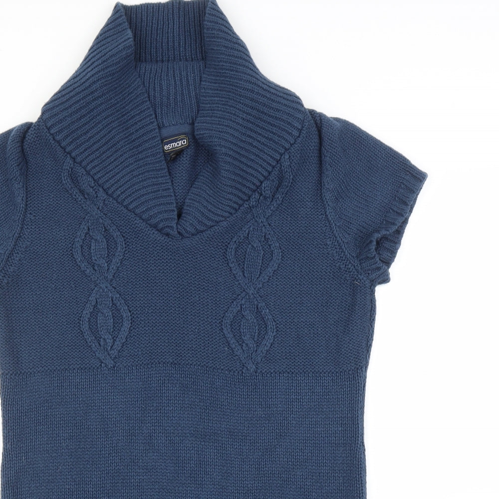 Womens UK Size M ESMARA Blue Tunic Jumper