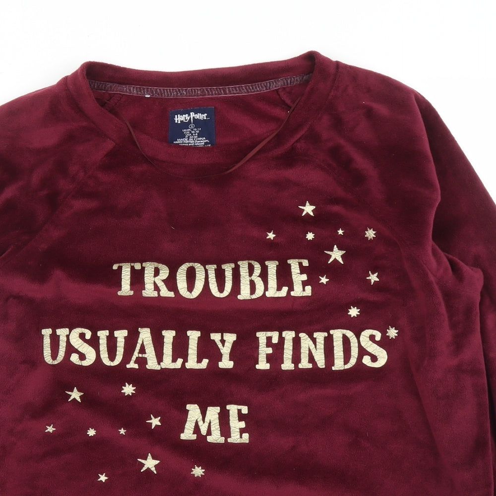 Primark Womens Purple   Pullover Jumper Size S  - Harry Potter, PJ top