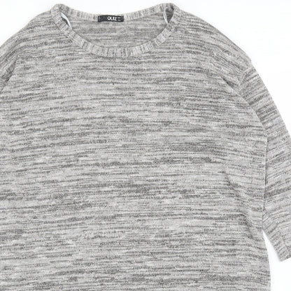 Womens UK Size 16 Quiz Grey Pullover Jumper