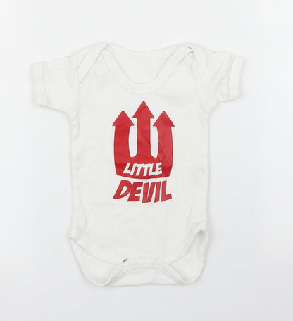 Preworn Baby White   Babygrow One-Piece Size 0-3 Months