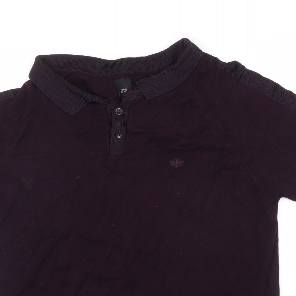 River Island Mens Purple    Polo Size XL