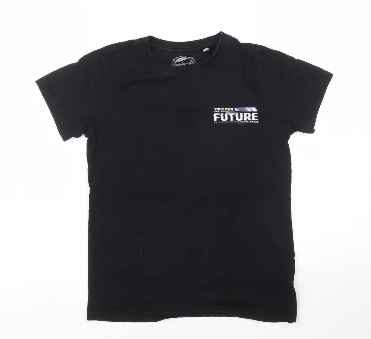 Additional front view of Debenhams boys’ black basic t-shirt, size 10, years