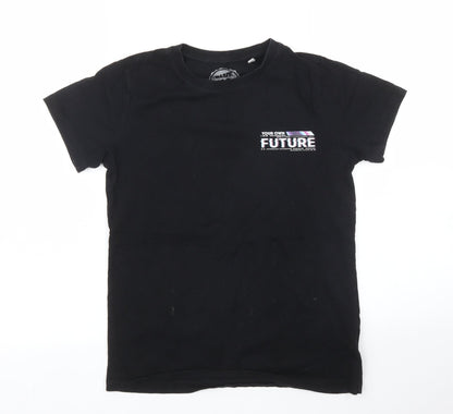 Additional front view of Debenhams boys’ black basic t-shirt, size 10, years