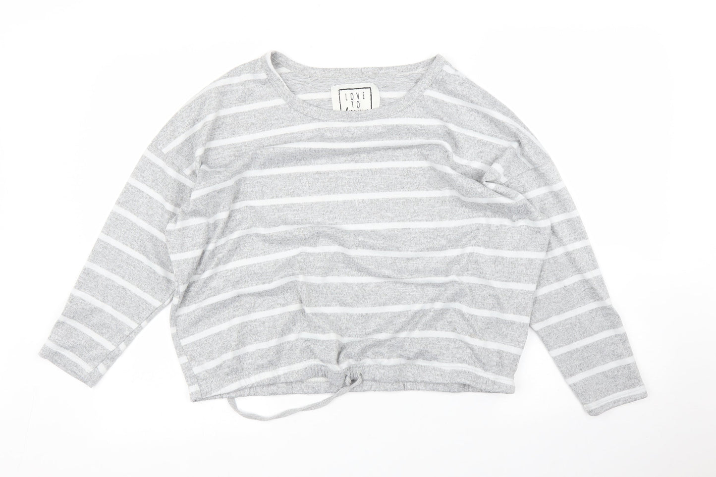 Womens UK Size 16 Time To Dream Grey Pullover Jumper