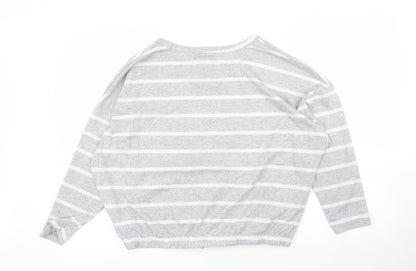 Womens UK Size 16 Time To Dream Grey Pullover Jumper