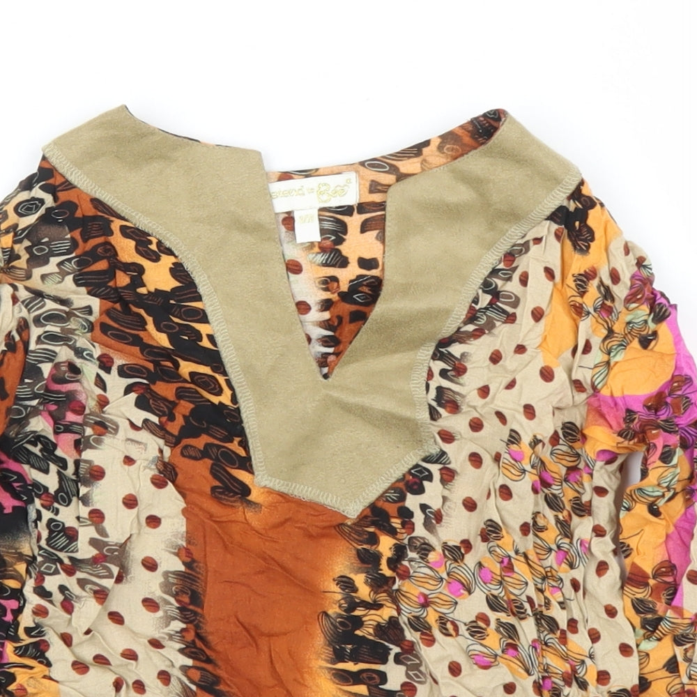 Pretend To Bee Girls Beige   Kimono Blouse Size 3 Years