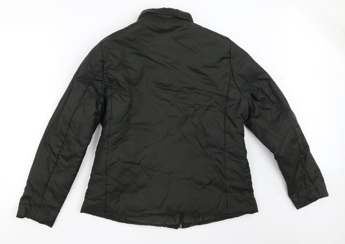 Back view of Trader Jeans women’s black jacket coat, size UK 12