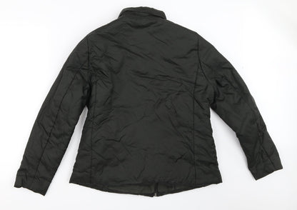 Back view of Trader Jeans women’s black jacket coat, size UK 12