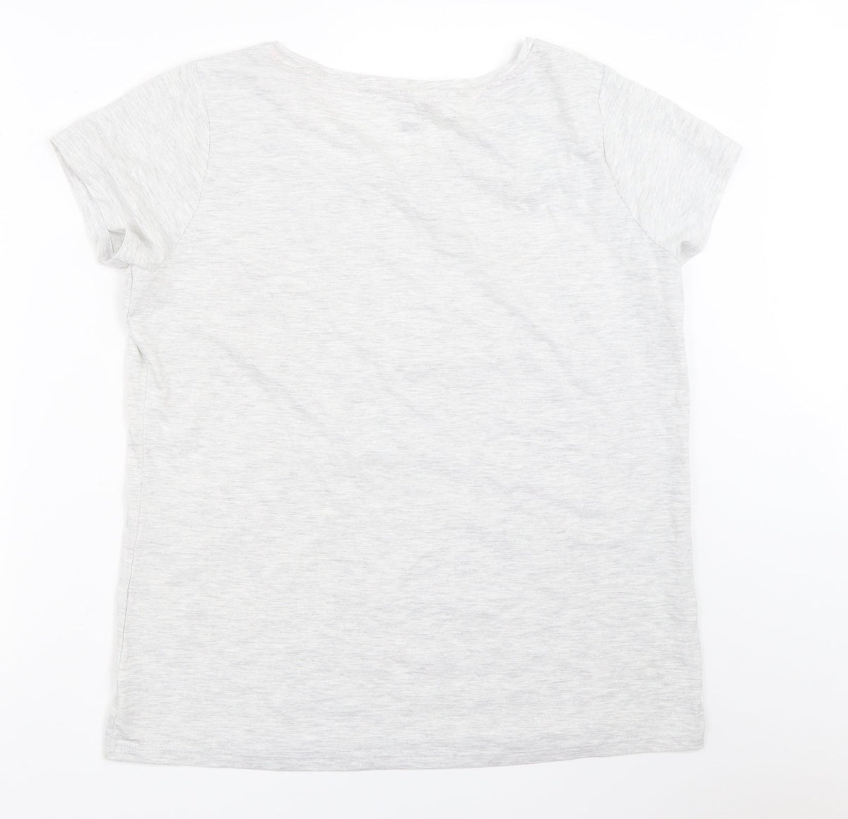 Back view of F&F women’s grey solid top pyjama top, size UK 16