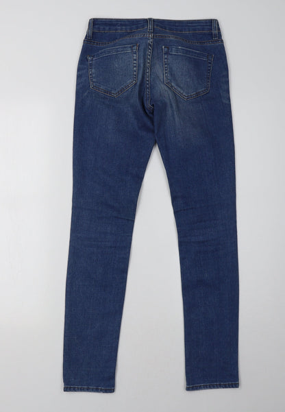 Topshop Womens Blue  Denim Skinny Jeans Size 25 L32 in