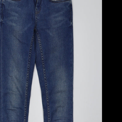 Topshop Womens Blue  Denim Skinny Jeans Size 25 L32 in