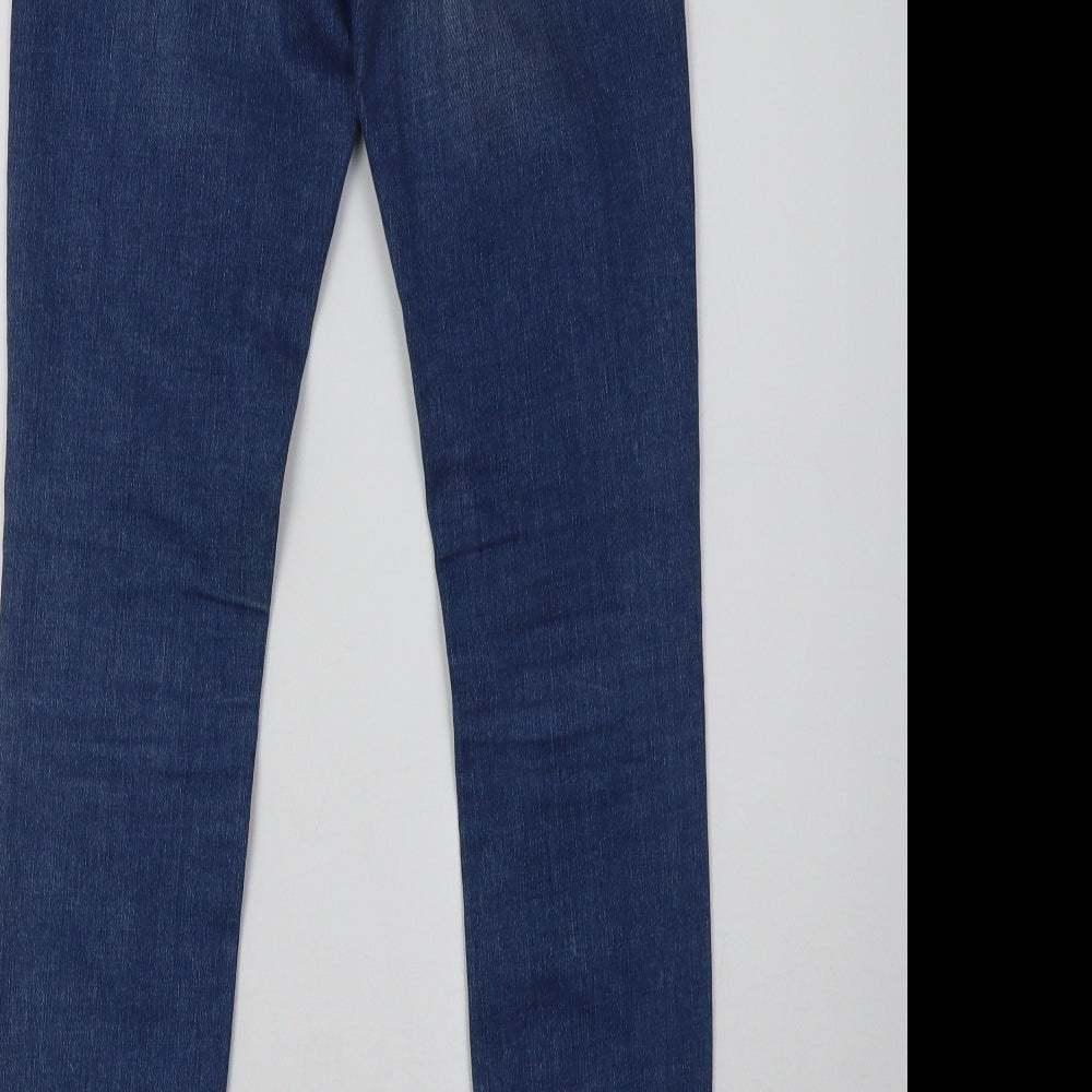 Topshop Womens Blue  Denim Skinny Jeans Size 25 L32 in