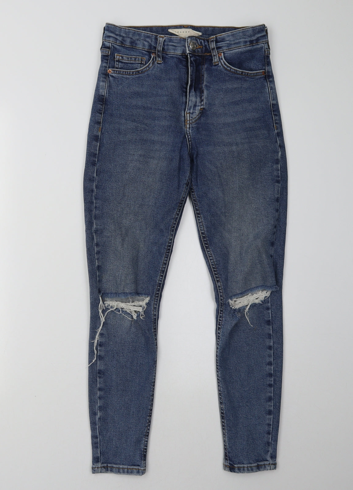 Topshop Womens Blue  Denim Skinny Jeans Size 26 L30 in