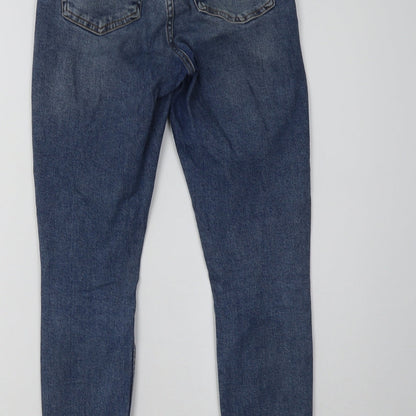 Topshop Womens Blue  Denim Skinny Jeans Size 26 L30 in