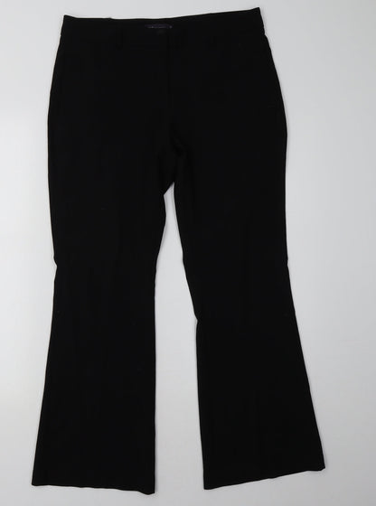 Womens UK Size 12 Marks and Spencer Regular Fit  Black Trousers