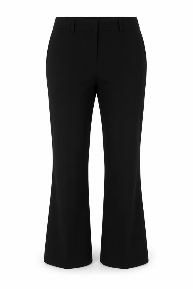 Front view of Marks & Spencer women’s black trousers, size UK 12, 30-inch leg