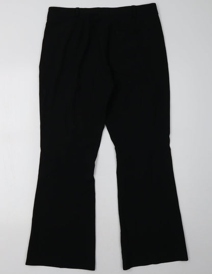 Womens UK Size 12 Marks and Spencer Regular Fit  Black Trousers