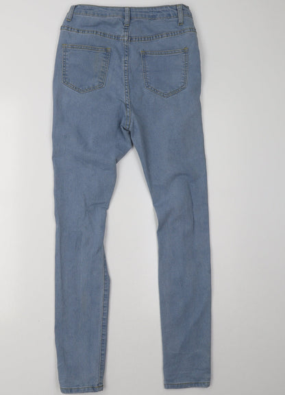 Boohoo Womens Blue  Denim Skinny Jeans Size 6 L32 in