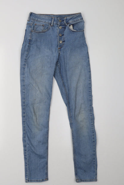 Womens UK Size 6 h&m Regular Fit Skinny Blue Jeans