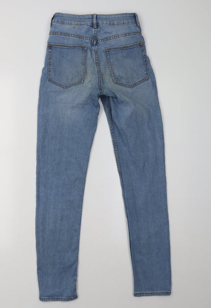 Womens UK Size 6 h&m Regular Fit Skinny Blue Jeans