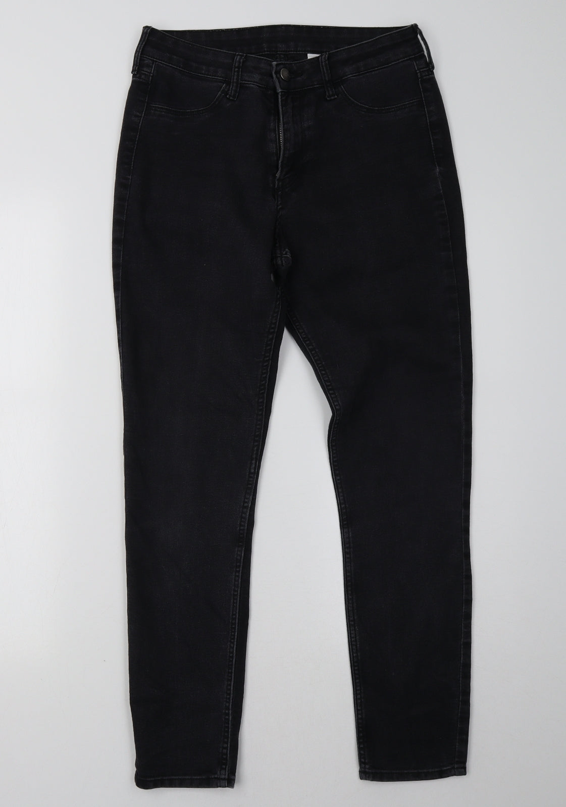 Womens UK Size 27 H&M Regular Fit Skinny Black Jeans