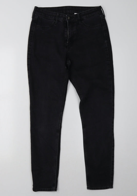 Womens UK Size 27 H&M Regular Fit Skinny Black Jeans