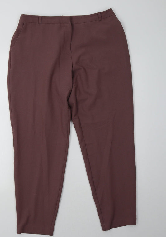 Womens UK Size 14 ASOS Regular Fit  Purple Trousers