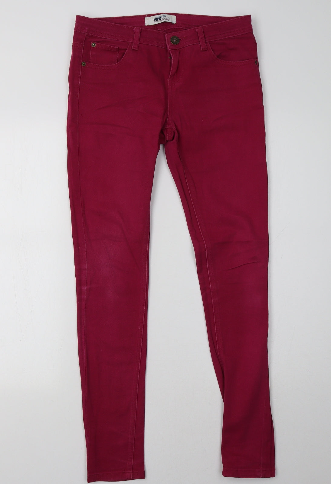 Womens UK Size 8 yesyes Regular Fit Skinny Pink Jeans