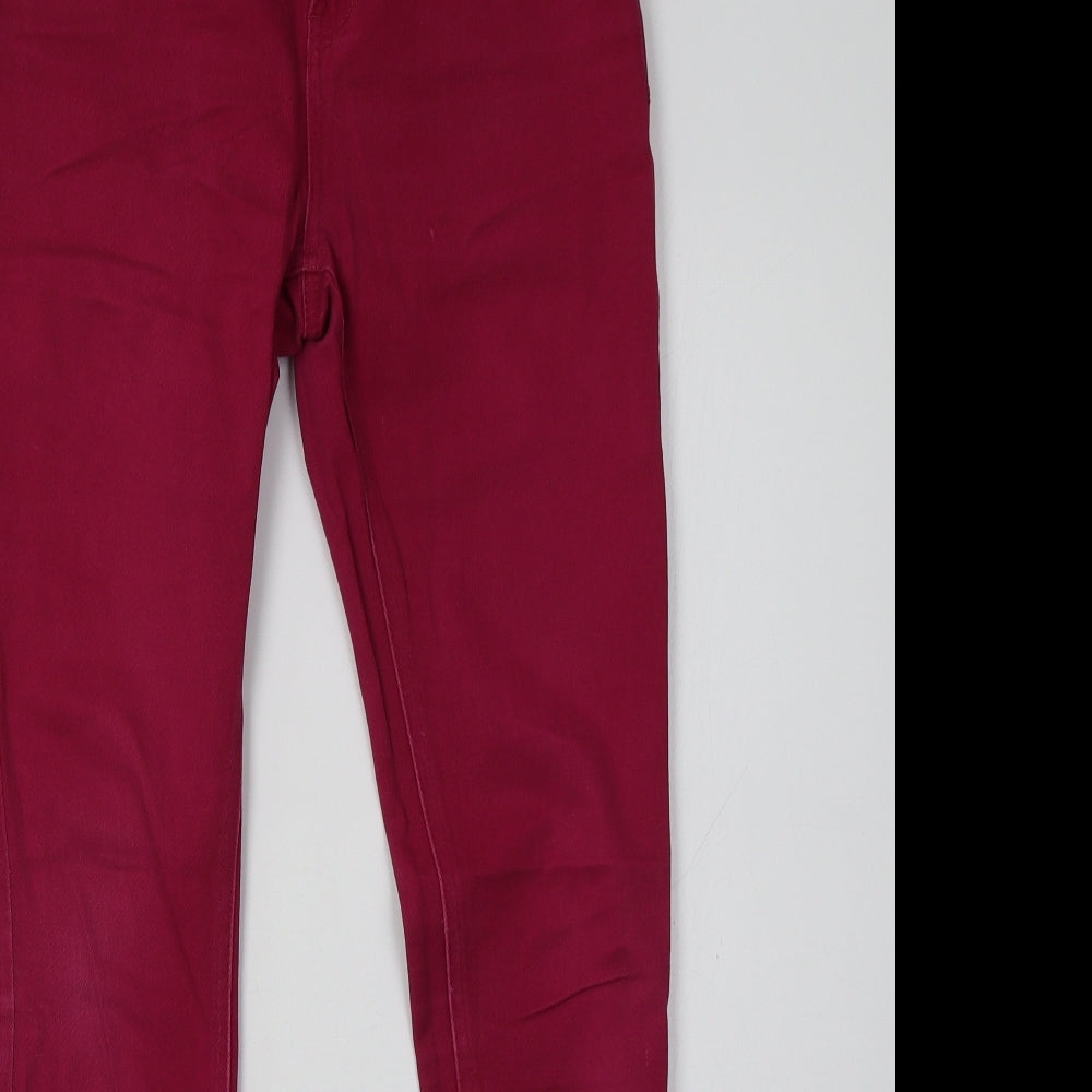 Womens UK Size 8 yesyes Regular Fit Skinny Pink Jeans