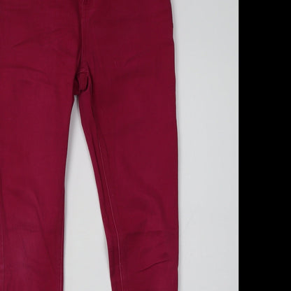 Womens UK Size 8 yesyes Regular Fit Skinny Pink Jeans