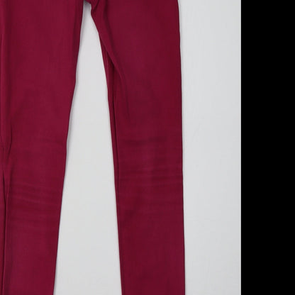 Womens UK Size 8 yesyes Regular Fit Skinny Pink Jeans
