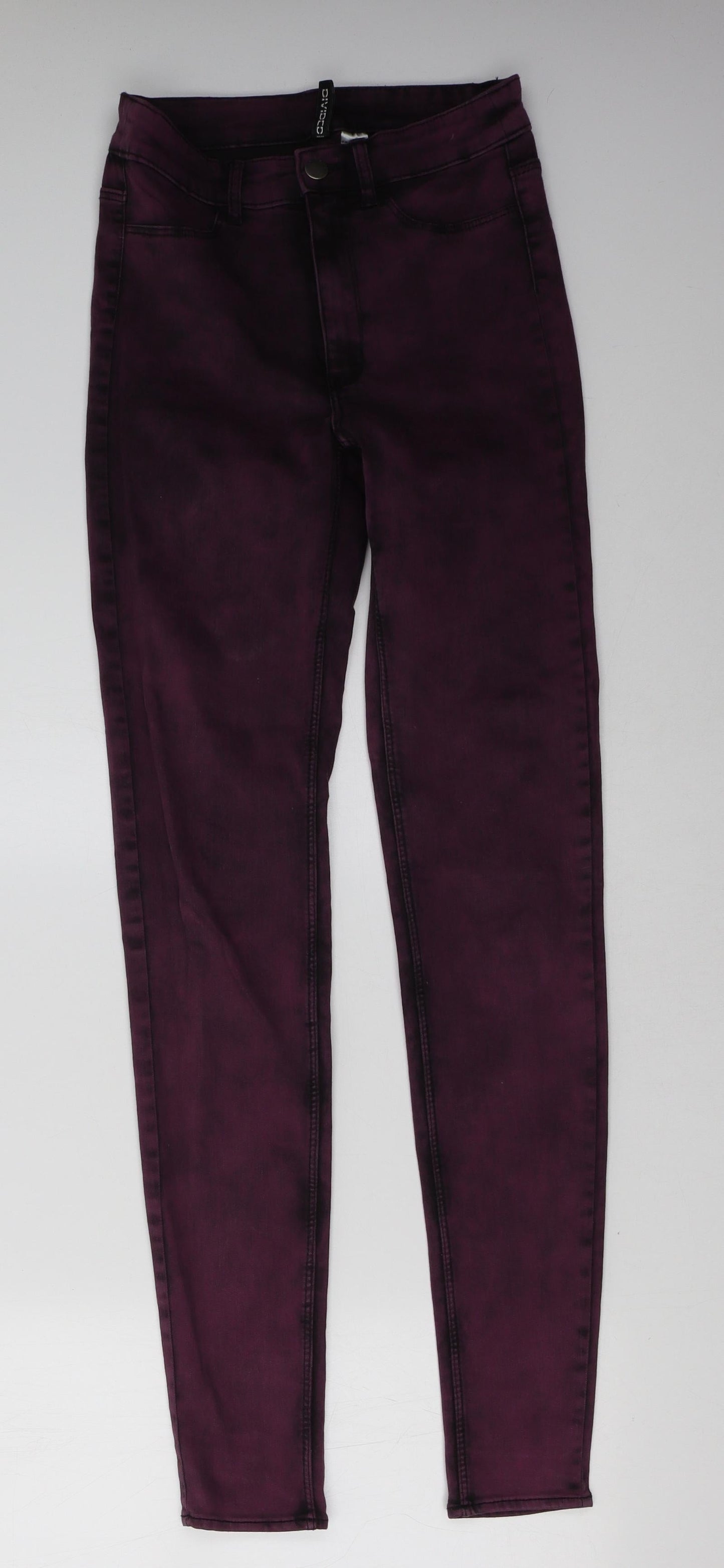 H&M Womens Purple  Denim Skinny Jeans Size 8 L32 in
