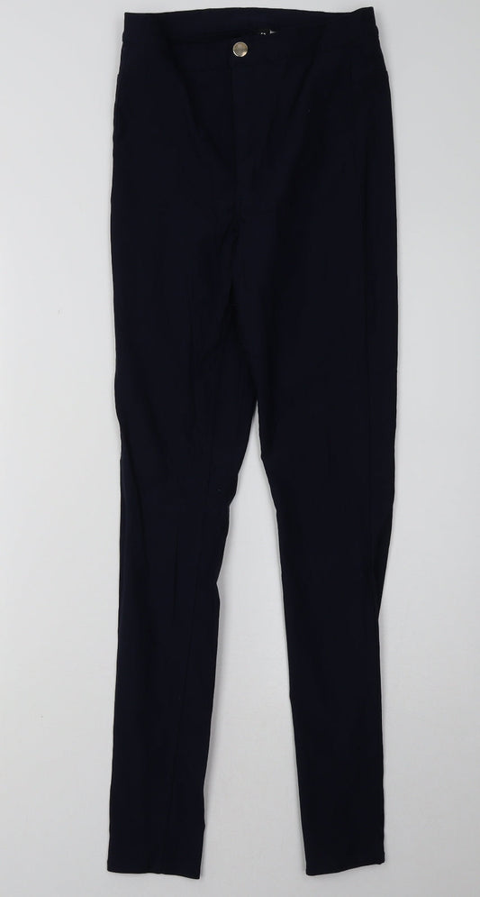 Womens UK Size 10 H&M Regular Fit  Blue Trousers