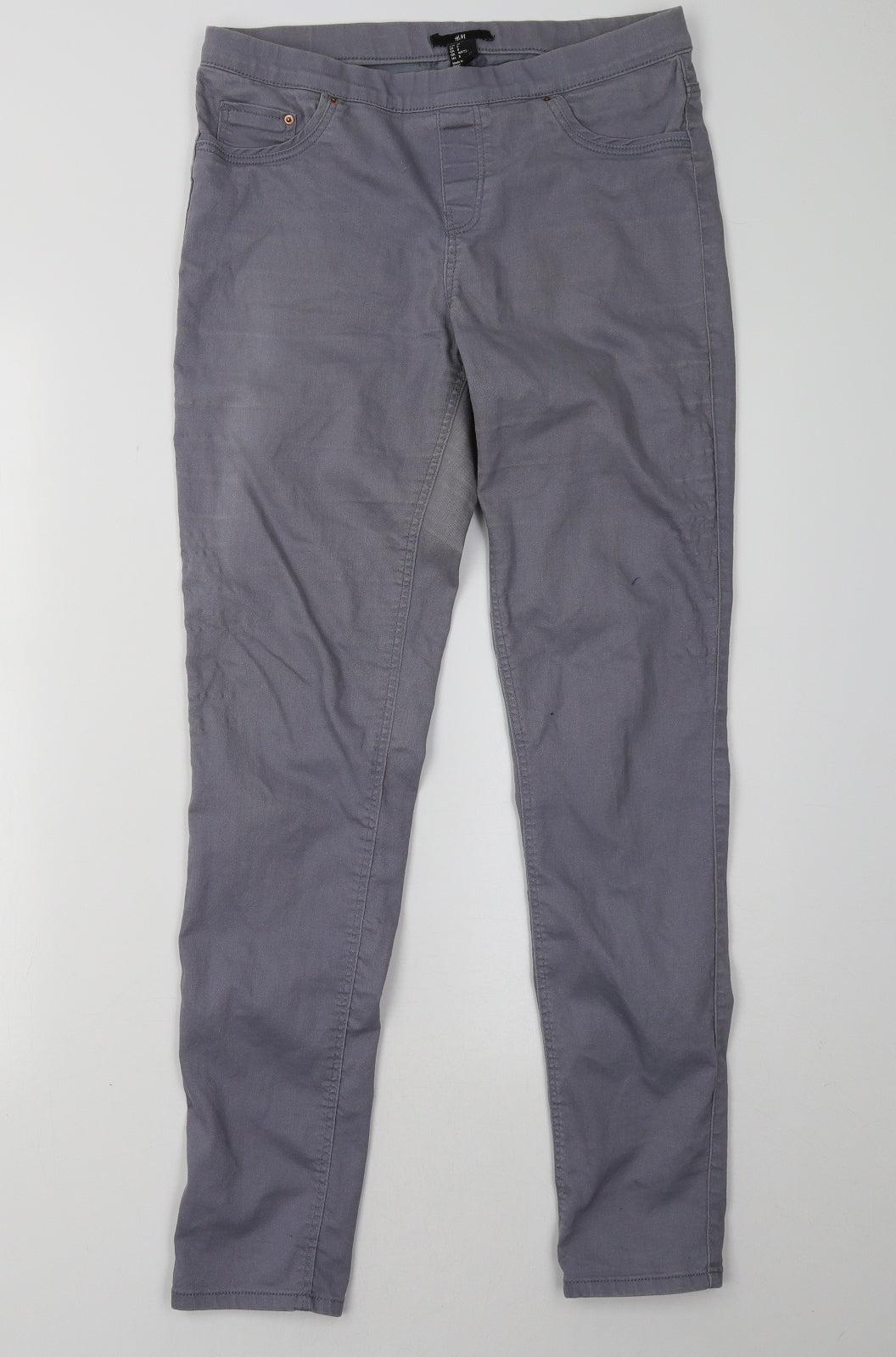 Womens UK Size 10 H&M Regular Fit Jegging Purple Trousers