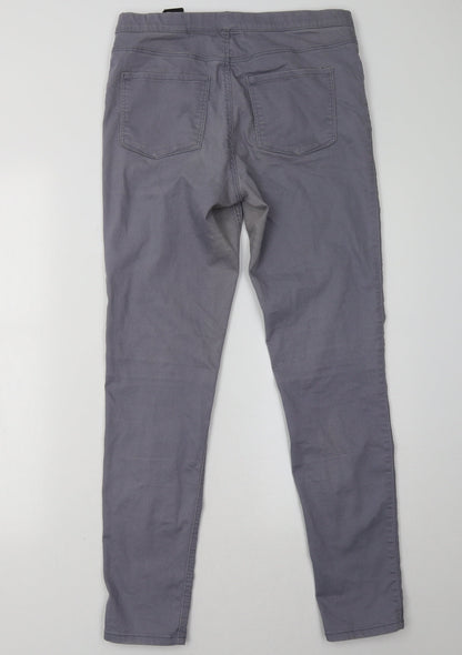 Womens UK Size 10 H&M Regular Fit Jegging Purple Trousers