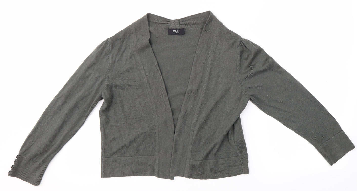 Womens UK Size S Wallis Grey Cardigan Jumper