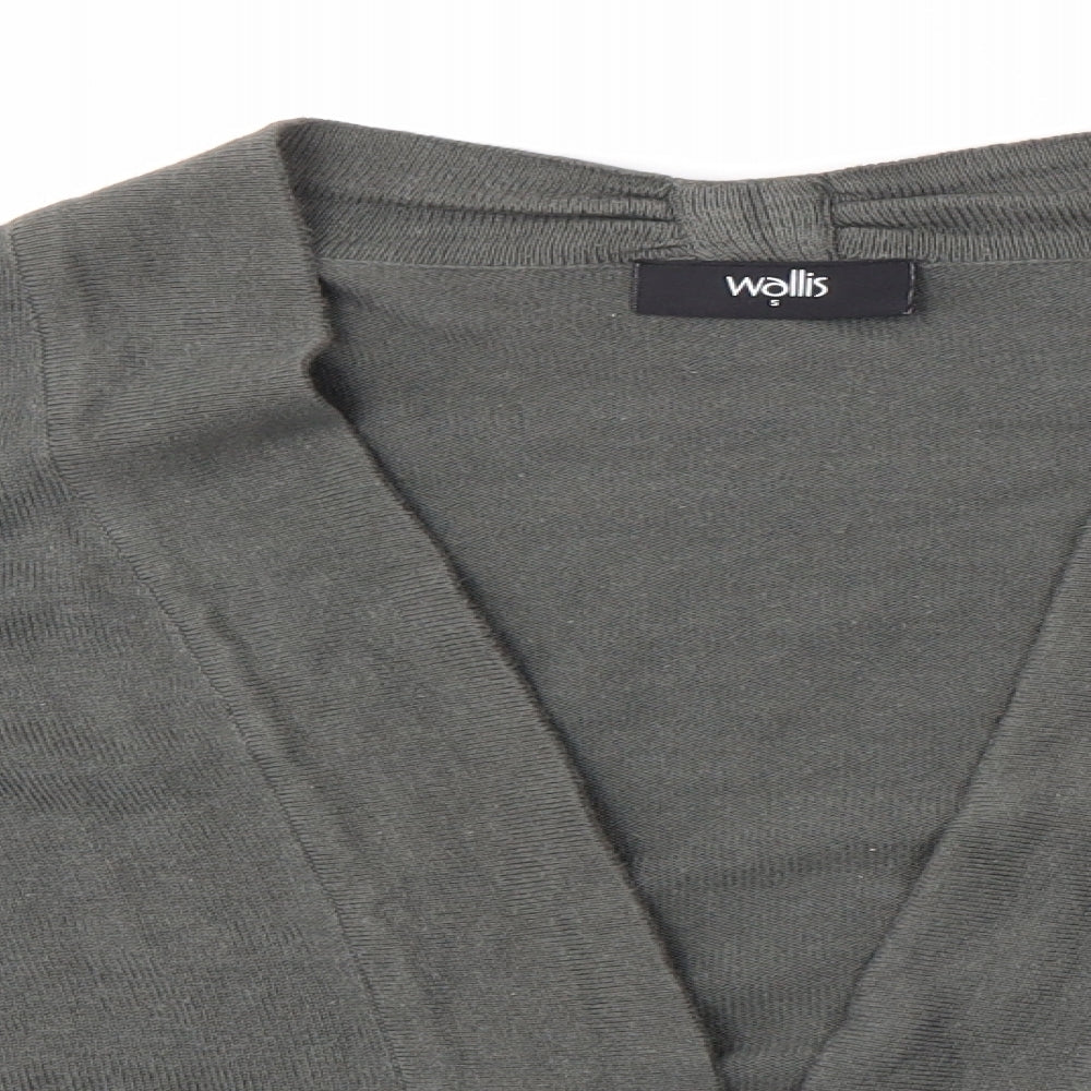 Womens UK Size S Wallis Grey Cardigan Jumper