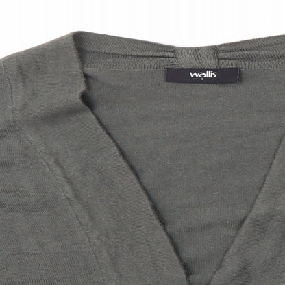 Womens UK Size S Wallis Grey Cardigan Jumper
